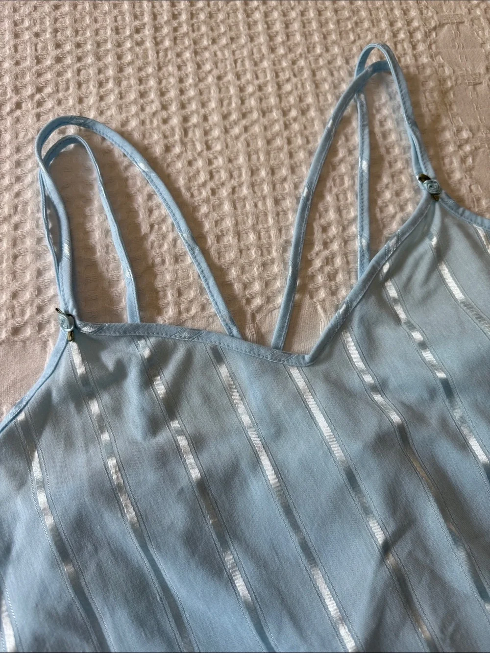 Petra Fashions Light Blue Satin Loungewear Set